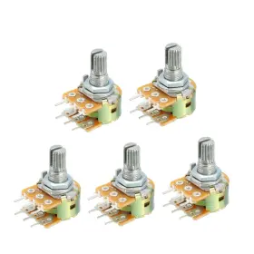 Uxcell 714998326843 Wh148 10k Ohm Variable Resistors Dual Carbon Film Cone Potentiometer 5pcs