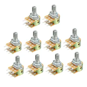 Uxcell 714998326898 Wh148 10k Ohm Variable Resistors Dual Carbon Film Taper Potentiometer 10pcs
