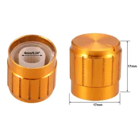 714998372895 UXCELL Alloy Potentiometer Rotary Knob Hole Tone #2