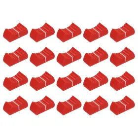 Uxcell 745060783899 24x11x10mm Console Mixer Slider For Potentiometer White Knob Red Mark 20pcs