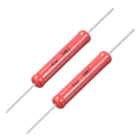 Uxcell 784958208458 5w Power Rating 2m Ohm High Voltage Glass Glaze Film Resistor 2 Pcs