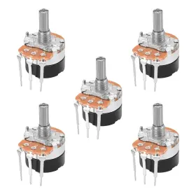 Uxcell 784958545935 Wh138 500k Ohm Variable Resistors Single Rotary Carbon Film Potentiometer 5pcs