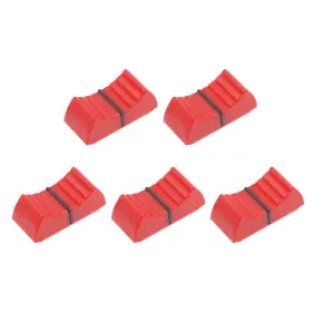 Uxcell 784958961896 Straight Slide Potentiometer Flat Push Knob Insert Shaft 4x1mm Red 5pcs