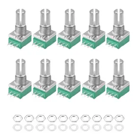Uxcell A19032700ux0502 Potentiometer B10k Ohm Variable Resistors Single Turn Rotary 10k-10pcs