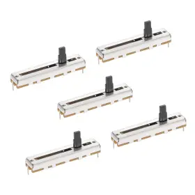 Uxcell A19052300ux1041 5pcs Fader Variable Resistors Mixer 45mm Straight Slide Potentiometer