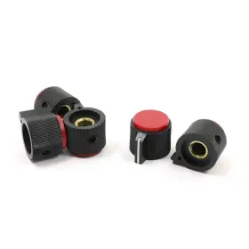 Uxcell S14061100am1519 5pcs Nonslip Potentiometer Rotary Control Knobs 6mm Shaft Black Red Uxcell S14061100am1519 5pcs Nonslip Potentiometer Rotary Control Knobs 6mm Shaft Black Red