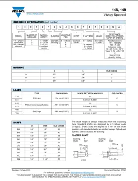 14821F0GJSX13103K VISHAY Potentiometer Cermet Linear