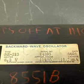 SE-213 WJ Watkins Johnson Backward Wave Oscillator #3