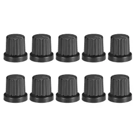 Zaplyte 041814399942 10pcs 6mm Knob For Effect Pedal Amplifier Black Potentiometer Mark