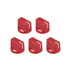Zaplyte 041814400051 5 X Guitar Effect Pedal Knobs Pointer Control With Set Screw Aged Red