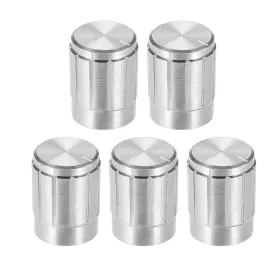 Zaplyte 041814509259 5pcs Potentiometer Knob Silver Tone Rotary 13x 17mm Volume Control
