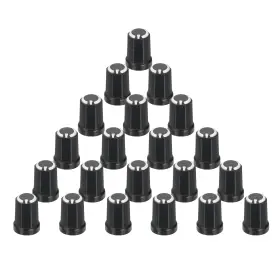 Zaplyte 688391925296 40pcs 6mm / 0.24 Inch Shaft Hole Knob Guitar Amplifier White