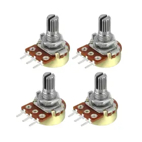 Zaplyte 714998248435 Wh148 20k Ohm Variable Resistors Rotary Carbon Film Taper Potentiometer 4pcs