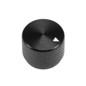 Zaplyte 714998372987 20x15.5mm Aluminium Alloy Potentiometer Rotary Knob Knurled Shaft Hole Black