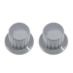 Zaplyte 714998447913 2pcs 6mm Insert Shaft 25x19.5mm Plastic Potentiometer Rotary Knob Grey