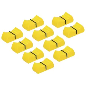 Zaplyte 745060783943 Straight Slide Potentiometer Flat Push Knob Insert Shaft 8x1.2mm Yellow 10pcs