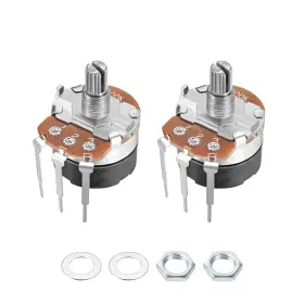 Zaplyte 784958547489 Wh138 100k Ohm Variable Resistors Single Rotary Carbon Film Potentiometer 2pcs