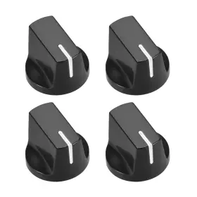 Zaplyte 784958560808 4pack 6.4mm Potentiometer Control Knobs For Guitar Volume Tone Black