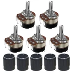 5pcs Wh138 10k Ohm Rotary Potentiometer With Switch, Single Turn Adjustable R.... Fixed Price $17.21.