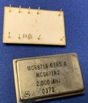 Mc6871a Motorola 2.000mhz Mpu Clock Crystal Osc Gold Leads New Last One Qty-1. Fixed Price $19.95.