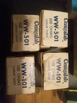 Lot Of 4x Nos Centralab Linear Taper, 2x Ww-501, 500 Ohm And Ww-101, 100. Fixed Price $60.00.