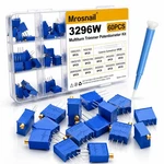 Mrosnail 60pcs 3296w Multiturn Trimmer Potentiometer Kit, 100 Ohm-500k Blue. Fixed Price $15.86.