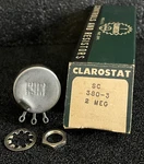 1pc Clarostat Sc380-3-2meg-s 2meg Ohm 2-watt Linear Taper Potentiometer **nos. Fixed Price $20.00.