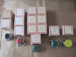Lot Of 14 Cutler Hammer Operator Buttons, Black, Red, Green, Yellow, Nos Mro. Fixed Price $167.95.