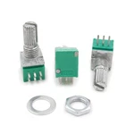 Hiletgo 10pcs Double-joint 6 Pin 09 B50k Potentiometer For Audio Amp With Nut. Fixed Price $10.41.
