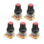 5pcs 100k Ohm Variable Resistors Single Coil Carbon Rotary Tapered Knobs. Fixed Price $8.36.