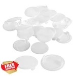 Uxcell 20pcs 35mm Hinge Hole Covers White Cabinet Concealed Cap. Fixed Price $20.00.