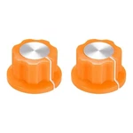Uxcell 2 Pcs Orange Potentiometer Knobs 20mm X 12mm 1/4" Shaft Aluminum Brass. Fixed Price $19.14.