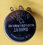 Reon Rv4naysd102a Rotary Potentiometer Carbon Linear, 1 Kohm, 10%, 2w. Fixed Price $12.00.
