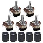 5pcs Wh138 5k Ohm Rotary Potentiometer With Switch, Single Turn Adjustable.... Fixed Price $14.88.