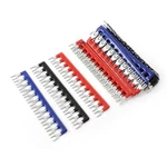 Yxq 100v 15a Jumper Block Terminal Strips Fork Type 12pin 5red +5black +5blue. Fixed Price $14.43.