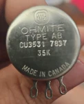 Ohmite Cu3531, 2 Watt 35k Ohm Linear Potentiometer Mil Rv4naysj353a. Fixed Price $9.95.
