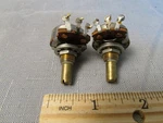 (2) Ball Bearing Type 1k Potentiometers Panel Mount From Hp 8418-h01/8414a. Fixed Price $14.95.
