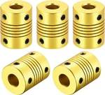 Uxcell 5 Pcs 8mm To Aluminum Alloy Shaft Coupling 8mm, Golden Tone. Fixed Price $21.96.