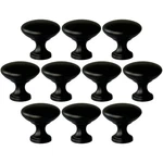 Mainstays Matte Black Round Mushroom Knob, Steel, 10 Pack. Fixed Price $26.98.