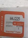 Gould A4j225 Fuse Fast-acting Class J 225a 600v. Fixed Price $79.99.