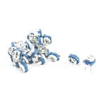 Uxcell 20pcs Blue White Horizontal Trimmer Resistor White, Blue, Silver Tone. Fixed Price $11.72.