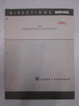 Leeds And Northrup 8693 Temperature Potentiometer Directions, Used. Fixed Price $25.00.