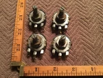 Two Vintage Clarostat 210-73 500 Ohm Potentiometer 1950 S Date 140334, 423, 330. Fixed Price $16.00.