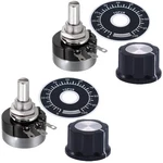 2pcs Rv24yn20s B103 10k Ohm Single Turn Carbon Film Rotary Taper Potentiomete.... Fixed Price $25.16.