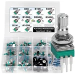 60 Pcs Small 9mm Onboard Pcb Potentiometer Assortment 10 Values, B1k, B5k, B1.... Fixed Price $37.18.