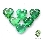 4.50x4.50 Mm Natural Emerald Heart Shape Cut Lot 06 Pcs 1.49 Cts Loose Gemstones. Fixed Price $99.99.