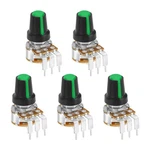 5pc 10k Ohm Wh148 3-pin Potentiometer For Resistor, Black/green. Fixed Price $8.86.