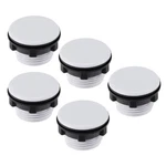 5pcs 22mm Black Plastic Grey Push Button Switch Panel Hole Plug. Fixed Price $7.30.