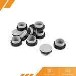 12 Pcs 30mm Black Gray Plastic Push Button Switches Hole Panel Plug. Fixed Price $14.60.