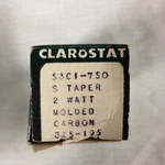 Clarostat 53c1-750 2 Watt Molded Carbon Potentiometer 53ci. Fixed Price $4.00.